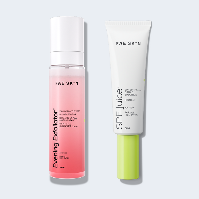 Evening Exfoliator + SPF Juice Bundle